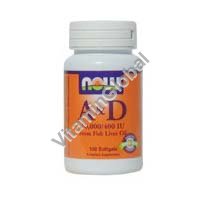 Vitamin A&D 100 caps - NOW Foods - Click Image to Close