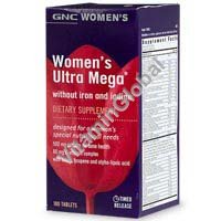 Multivitamin "Women's Ultra Mega" 180 tabs - GNC - Click Image to Close