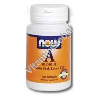 Vitamin A 10,000 IU 100 caps - NOW Foods - Click Image to Close