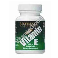 Vitamin E 400 IU 100 Caps "Ultimate Nutrition" - Click Image to Close