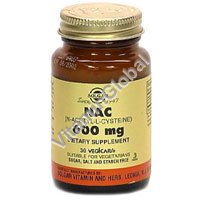 NAC 600 mg (N-Acetyl-L-Cysteine) 30 caps - Solgar - Click Image to Close