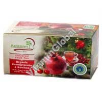Organic Pomegranate & Rooibos Tea 20 tea bags - Adanim - Click Image to Close