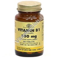 Vitamin B-1 100 mg 100 tabs "Solgar" - Click Image to Close