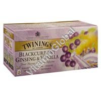 Twinings - Blackcurrant Ginseng & Vanilla 25 Tea bags - Click Image to Close