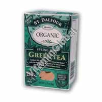 Organic Spring Mint Green Tea 25 bags "St. Dalfour" - Click Image to Close
