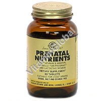 Prenatal Nutrients 120 tabs - Solgar - Click Image to Close