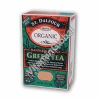 Organic Mandarin Orange Green Tea 25 bags "St. Dalfour" - Click Image to Close