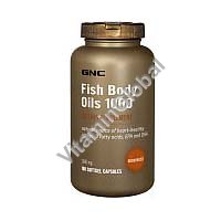 Fish Body Oils 1000 180 softgel capsules "GNC" - Click Image to Close