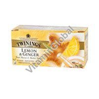 Twinings- Lemon & Ginger 25 Tea Bags - Click Image to Close