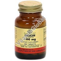 Niacin (B3) 100 mg 100 tabs - Solgar - Click Image to Close