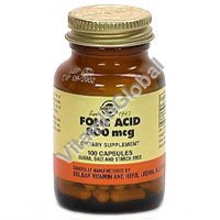 Folic Acid 800 mcg 100 tabs - Solgar - Click Image to Close