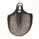 Natural Cotton String Bags (Short Handles, Black) - Eco Chic