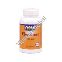 Eleuthero 500 mg 100 caps - NOW Foods - Click Image to Close