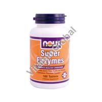 Super Enzymes 90 tabs "NOW Foods" - Click Image to Close