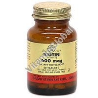 Biotin 600 mcg 50 tabs "Solgar" - Click Image to Close