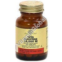 Dry Beta carotene 10000 IU 100 tabs "Solgar" - Click Image to Close