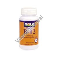 B-12 1000 mcg & Folic Acid 100 mcg 100 tabs "NOW Foods" - Click Image to Close
