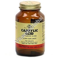 Caprylic Acid 100 tabs "Solgar" - Click Image to Close
