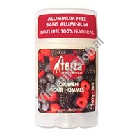 Men's Natural Deodorant Stick "Berry" 70g - Terra Naturals - Click Image to Close