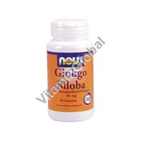 Ginko Biloba 60 mg 60 caps "NOW Foods" - Click Image to Close