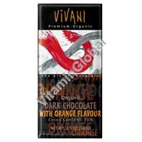 Organic Dark Orange Chocolate 100g - Vivani - Click Image to Close