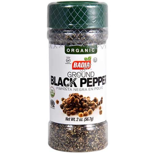 Organic Gluten Free Ground Black Pepper 56.7g (2 oz.) - Badia