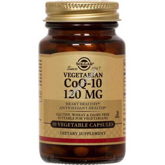 Coenzyme CoQ-10 120 mg 30 Vegetable Capsules - Solgar