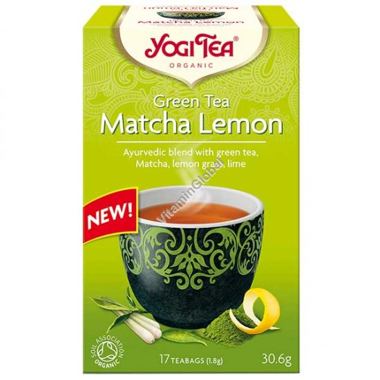 Organic Green Tea Matcha Lemon 17 teabags - Yogi Tea