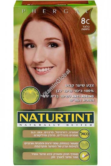 Permanent Hair Color 8C Copper Blonde - Naturtint