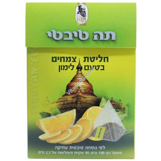 Tibetan Tea - Lemon Flavor Herbal Blend, 90 pyramid tea bags - Dr. Kim