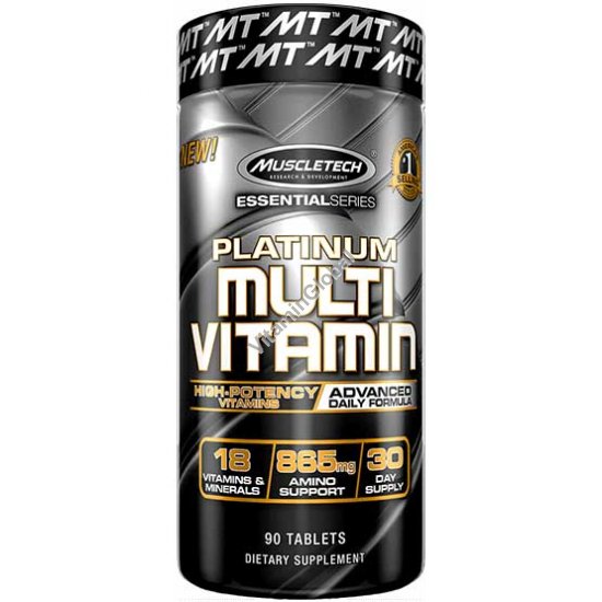 Platinum Multivitamin for active adults 90 tablets - MuscleTech