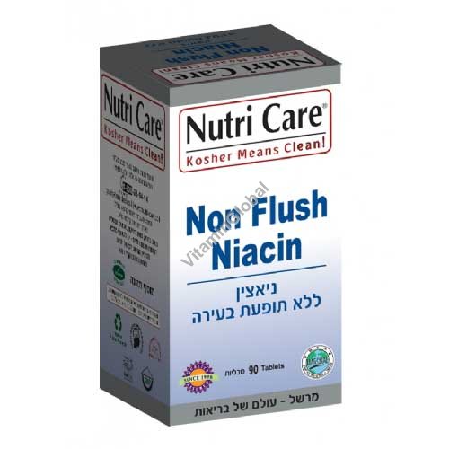Kosher L\'Mehadrin Non Flush Niacin 200 mg 90 tablets - Nutri Care