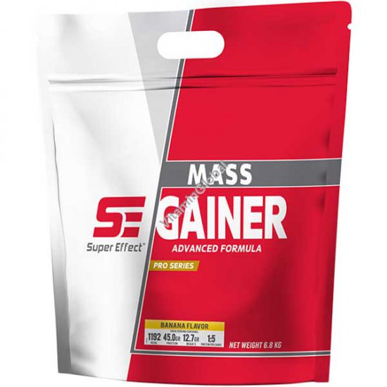 Kosher Mass Gainer - Advanced Mass Gain Formula, Banana Flavour 6800g - Super Effect
