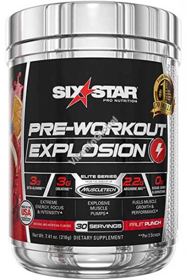 Pre-Workout SIX STAR, Fruit Punch 7.41 oz (210g) - Muscletech
