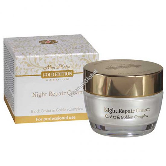 Night Repair Cream Enriched With Black Caviar, Gold Edition (1.7 fl. oz) 50ml - Mon Platin