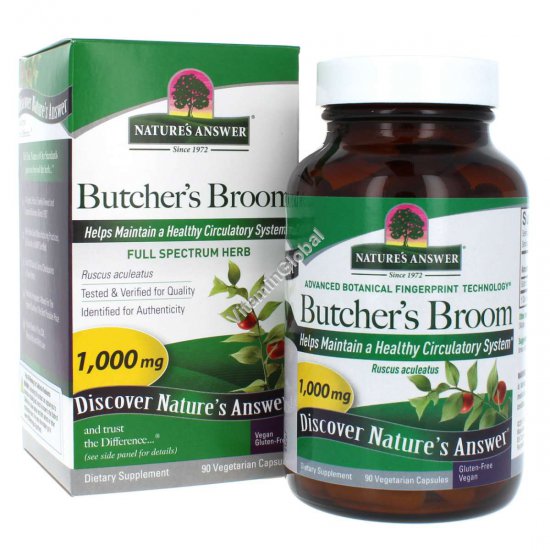 Butcher\'s Broom 90 Vegetarian Capsules - Nature\'s Answer