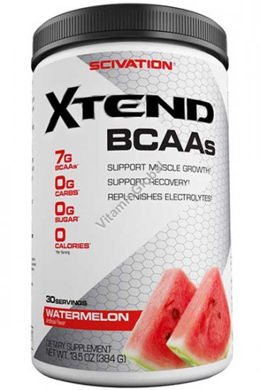 Xtend, BCAAs, Watermelon 13.5 oz (384g) - Scivation