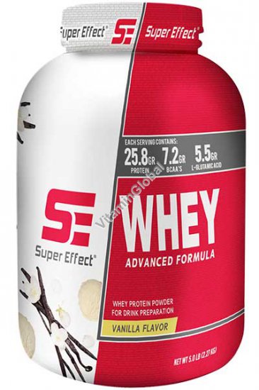 Kosher Whey Advanced Protein Vanilla Flavor 2.27 kg - Super Effect