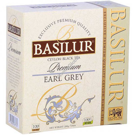 Ceylon Premium Black Earl Grey Tea 100 tea bags - Basilur