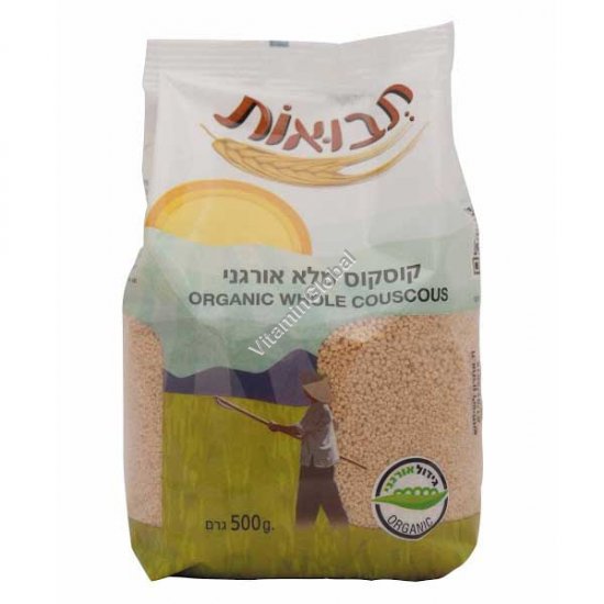 Organic Whole Couscous 500g - Tvuot