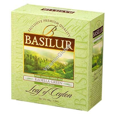 Pure Ceylon Green Tea Radella 100 tea bags - Basilur