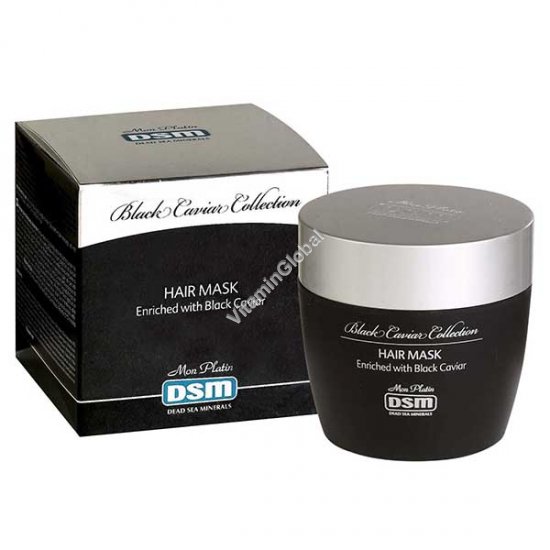 Black Caviar Hair Mask for rehabilitating damaged and colored hair 250ml (8.5 fl. oz) - Mon Platin