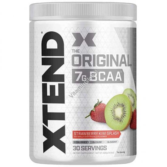 XTEND Original 7G BCAA Powder, Strawberry Kiwi Splash 390g (13.8 oz) - Scivation