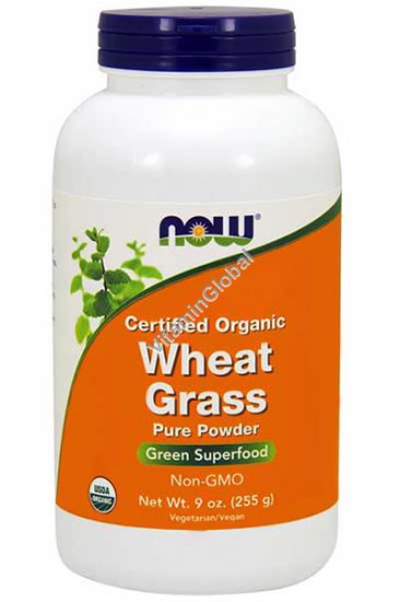 Organic Wheat Grass Powder 255g (9 oz) - Now Foods