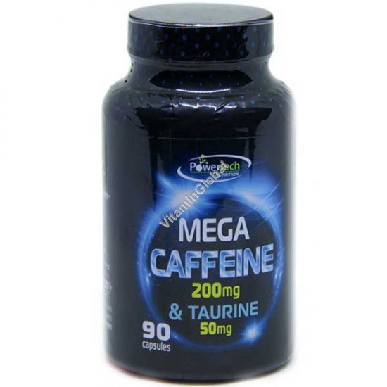 Kosher Caffeine 200mg & Taurine 50mg 90 capsules - Powertech