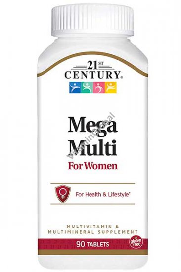 Multivitamin Mega Multi for Women 90 tablets - 21st Century