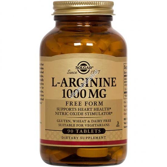 L-Arginine 1000 mg 90 tablets - Solgar