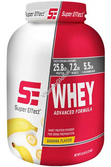 Whey Advanced Protein Powder Banana Flavor 2.27 kg - Super Effect