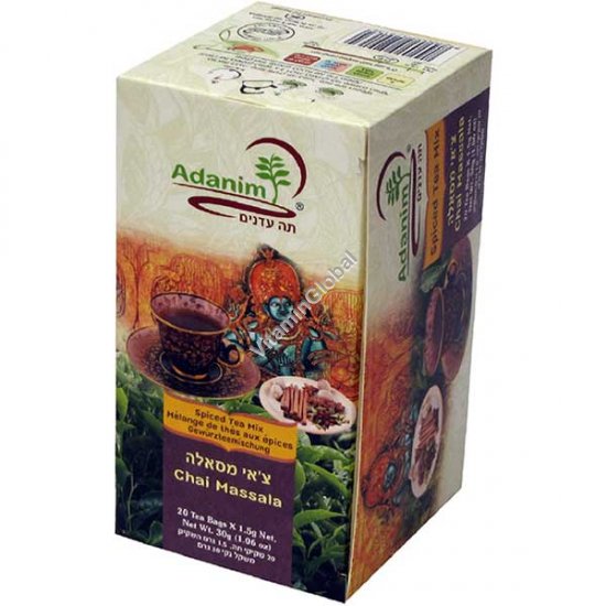 Organic Chai Massala 20 Tea Bags - Adanim