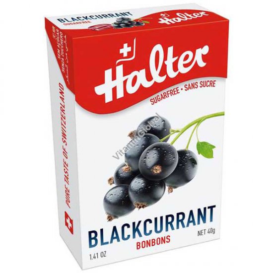 Sugar Free Blackcurrant Bonbons 40g - Halter